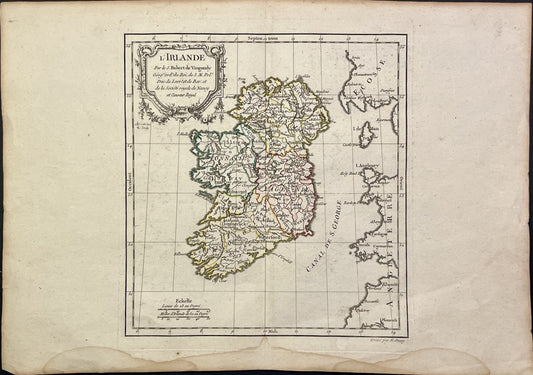 Carte geographique ancienne Irlande