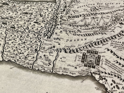 Carte geographique ancienne Israel Bible