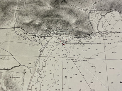 Carte geographique ancienne Le Lavandou