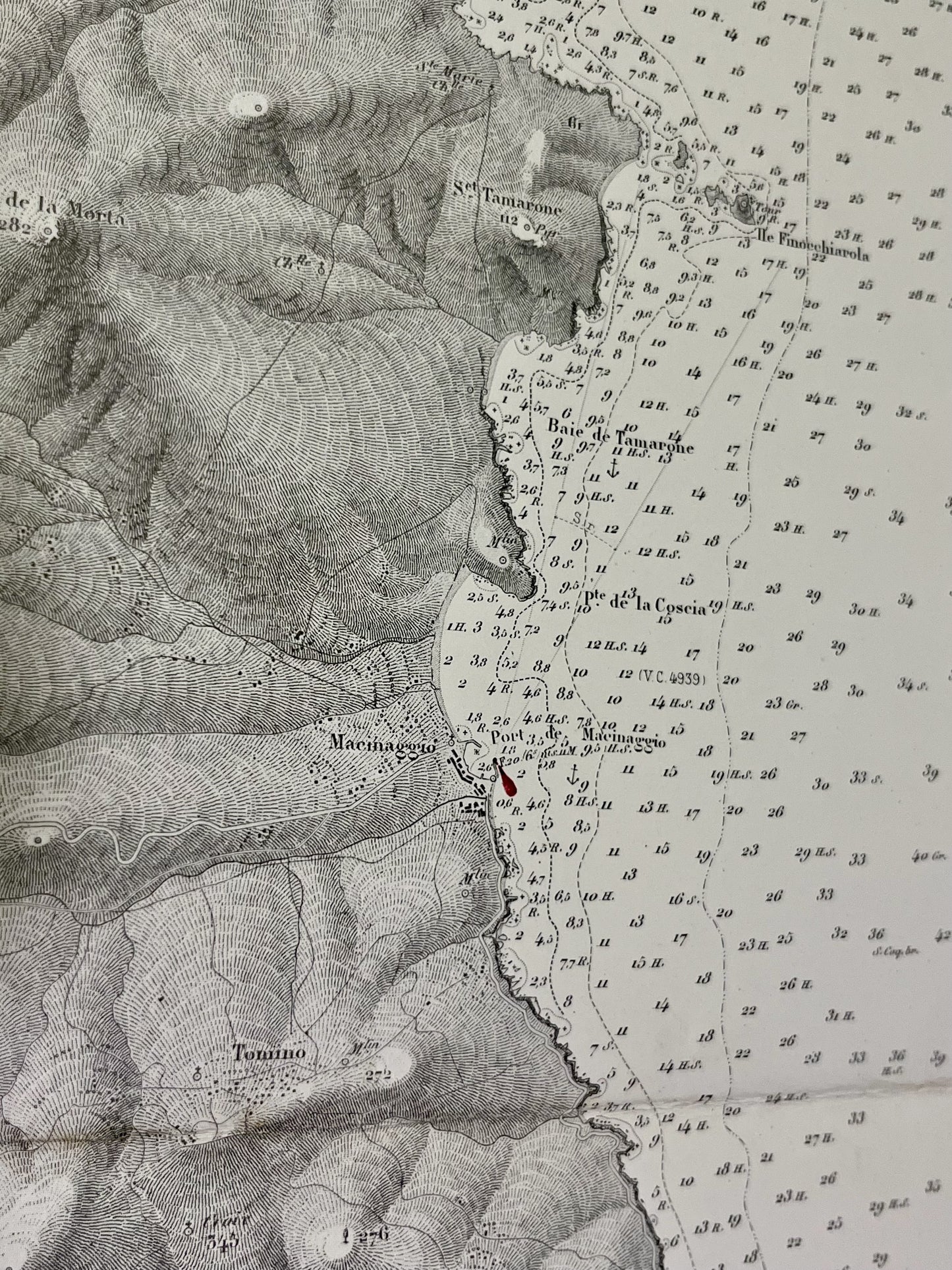 Carte geographique ancienne Macinaggio