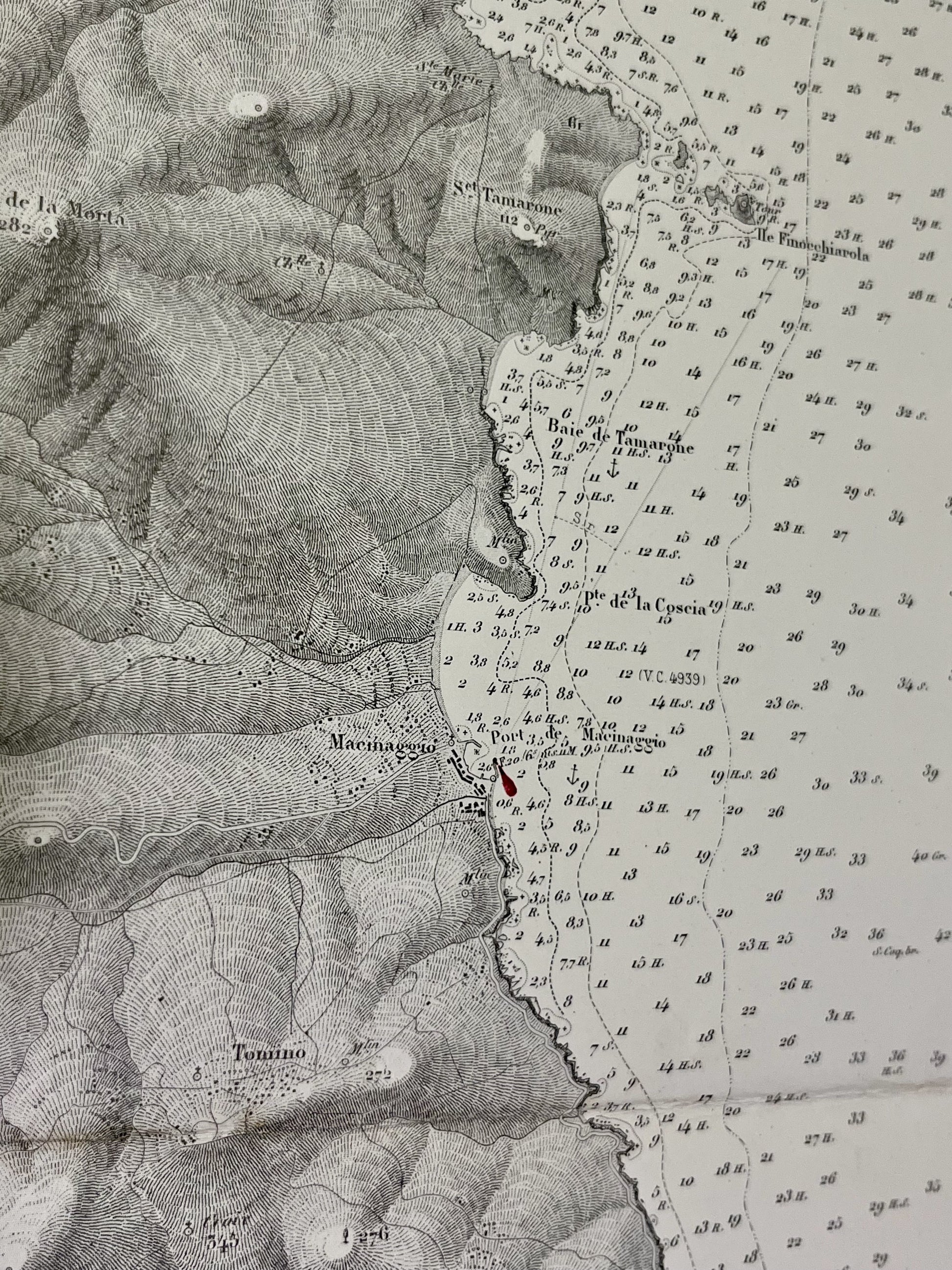 Carte geographique ancienne Macinaggio