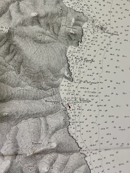 Carte geographique ancienne Macinaggio