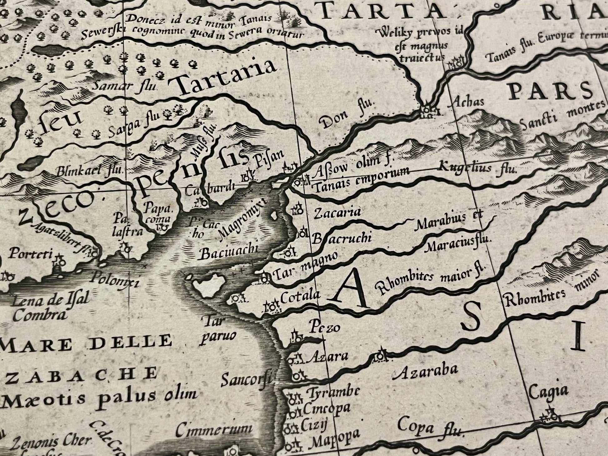 Carte geographique ancienne Mer Azov