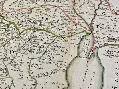 Carte geographique ancienne Mer Morte