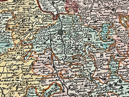 Carte geographique ancienne Metz Lorraine