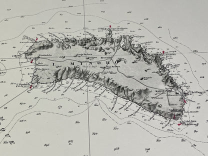 Carte geographique ancienne Minorque Baleares