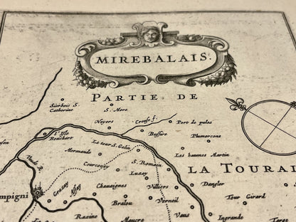 Carte geographique ancienne Mirabelais