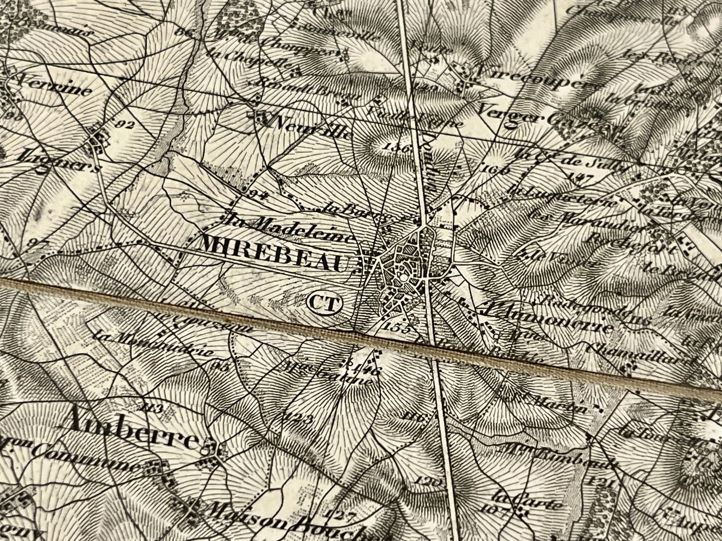 Carte geographique ancienne Mirebeau