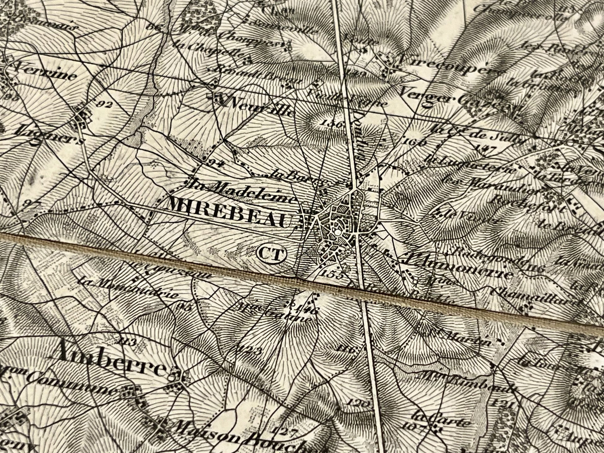 Carte geographique ancienne Mirebeau