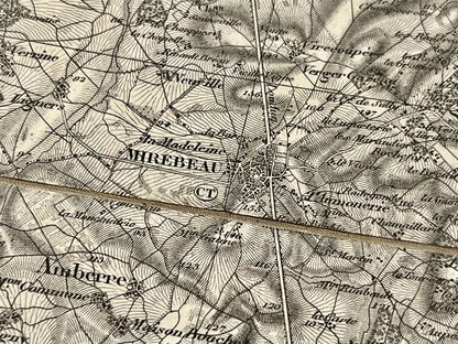 Carte geographique ancienne Mirebeau