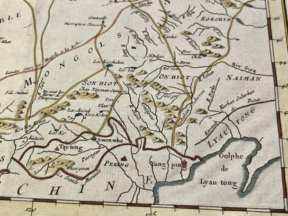 Carte geographique ancienne Mongolie