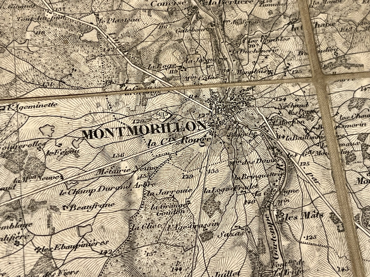 Carte geographique ancienne Montmorillon