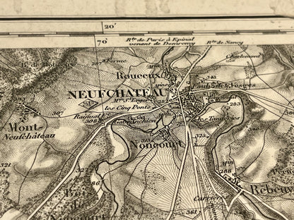 Carte geographique ancienne Neufchateau