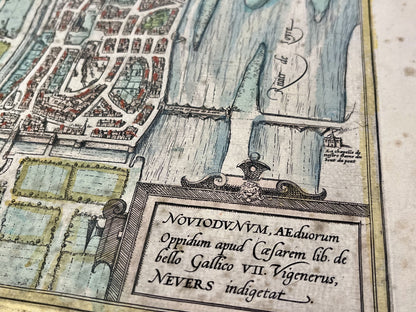 Carte geographique ancienne Nevers Autun