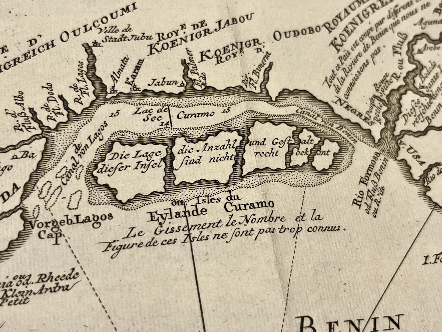 Carte geographique ancienne Nigeria