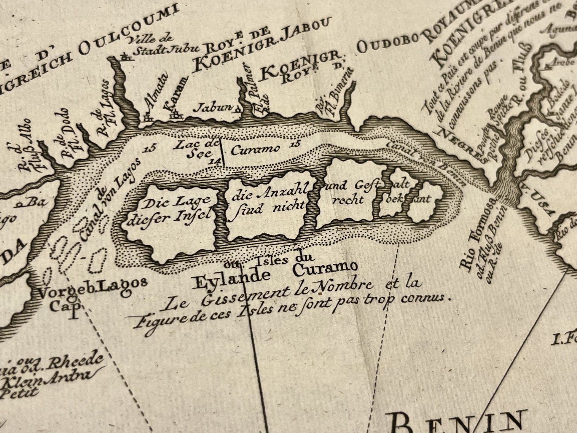 Carte geographique ancienne Nigeria
