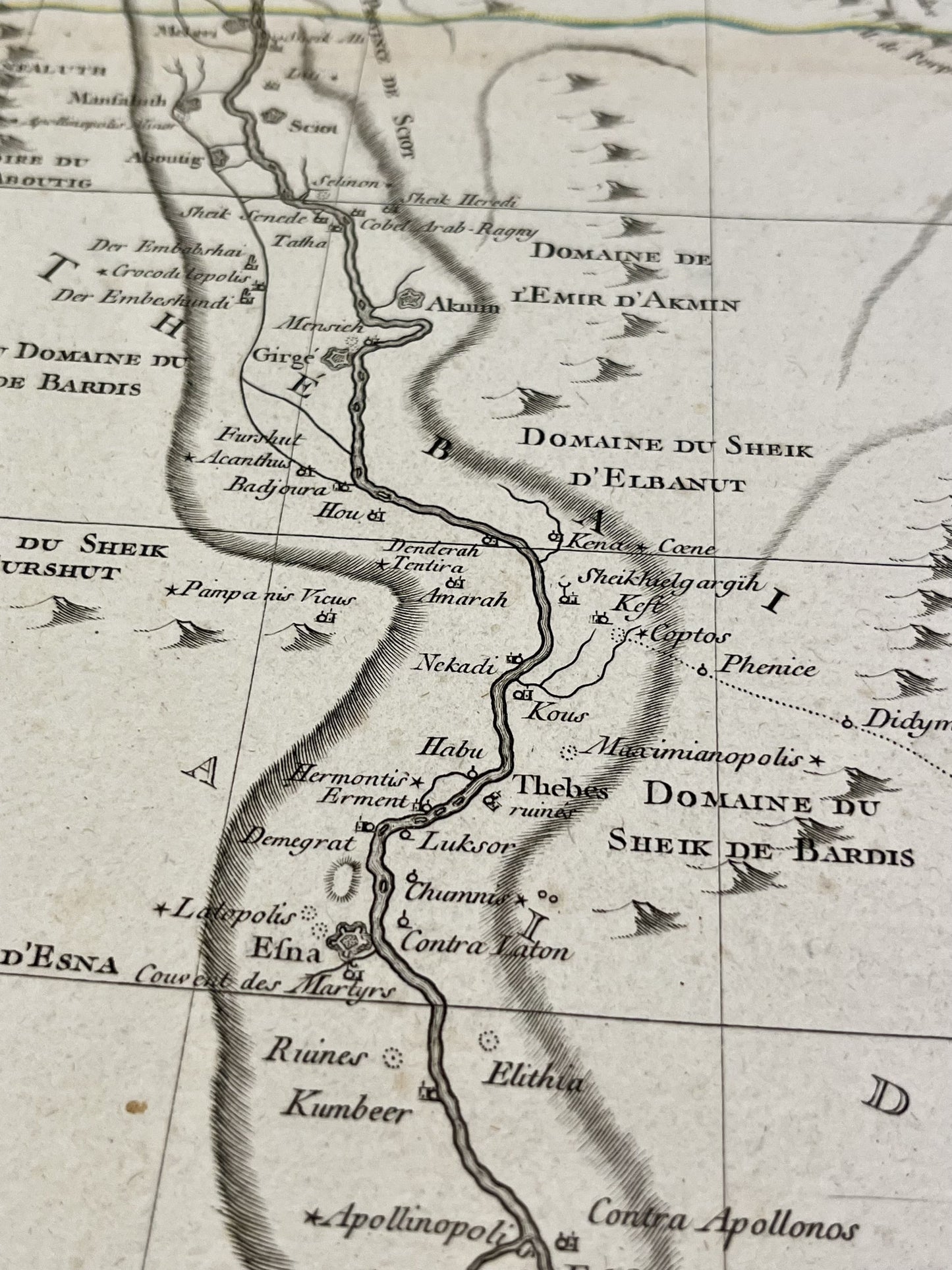 Carte geographique ancienne Nil