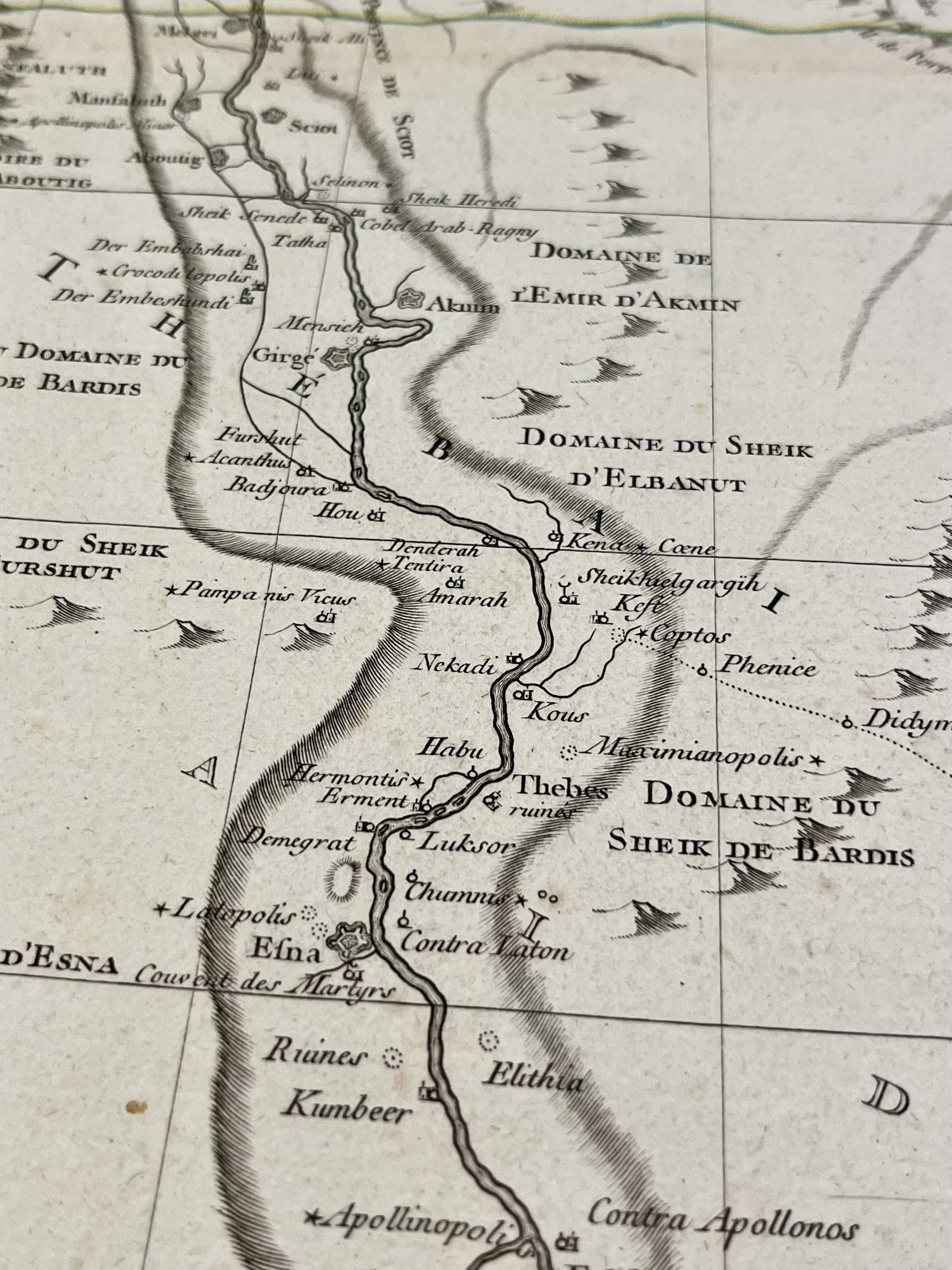 Carte geographique ancienne Nil