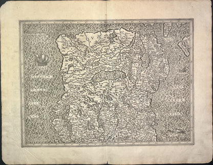 Carte geographique ancienne Nord Irlande par Mercator