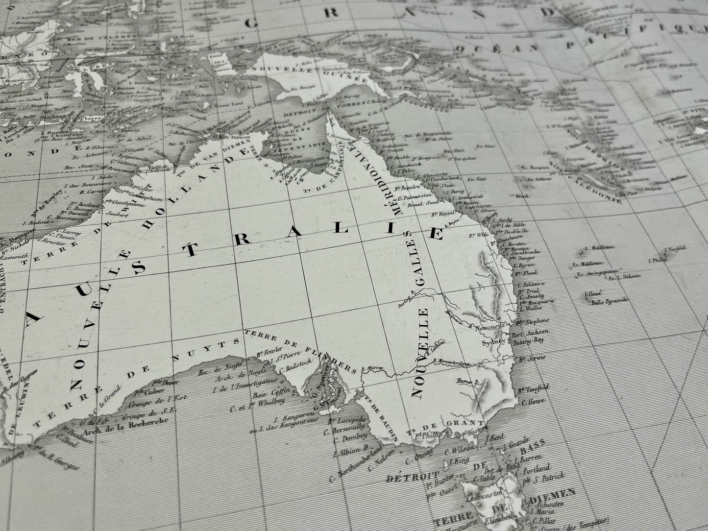 Carte geographique ancienne Oceanie Pacifique