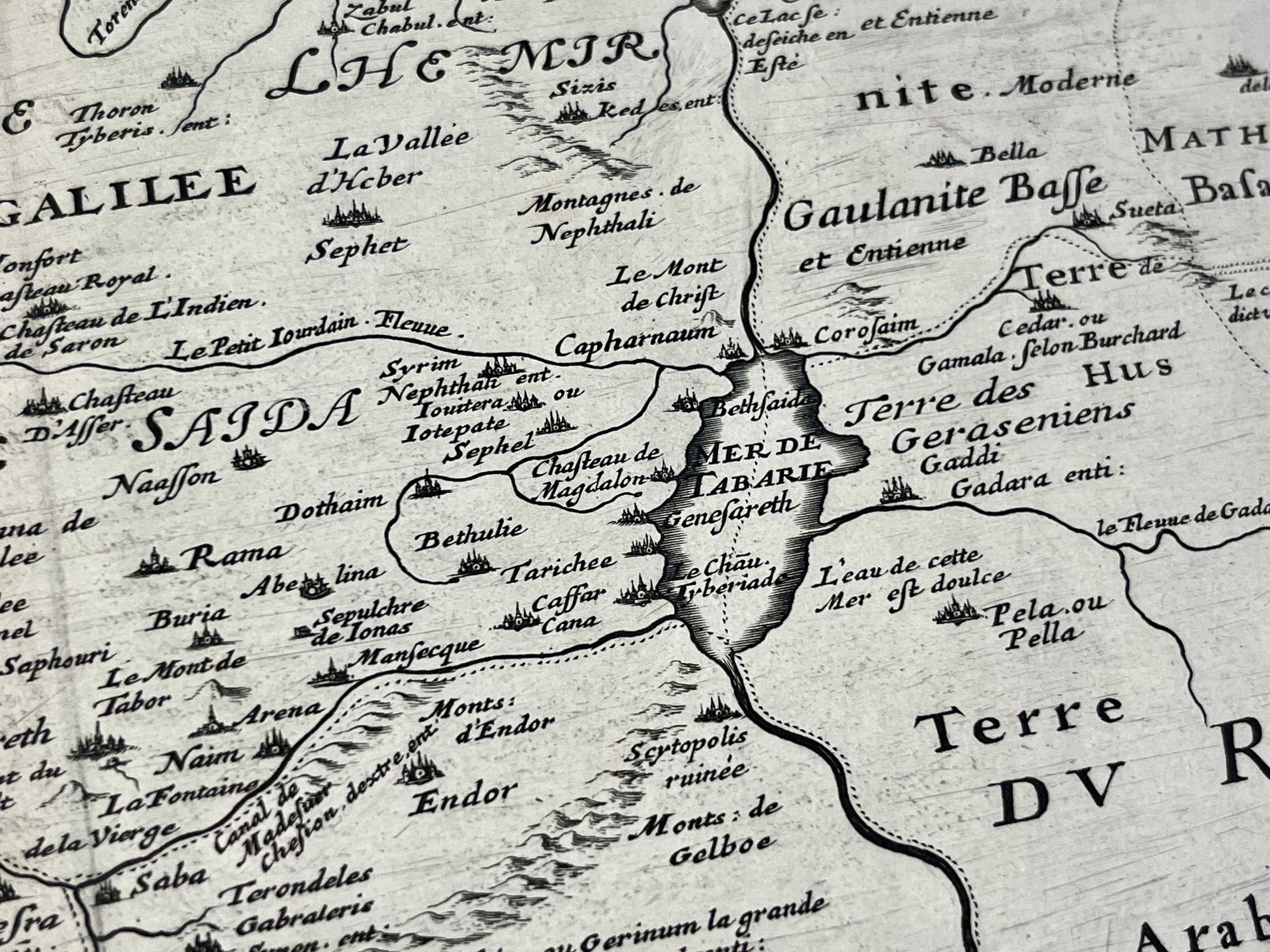 Carte geographique ancienne Palestine Israel