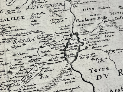 Carte geographique ancienne Palestine Israel