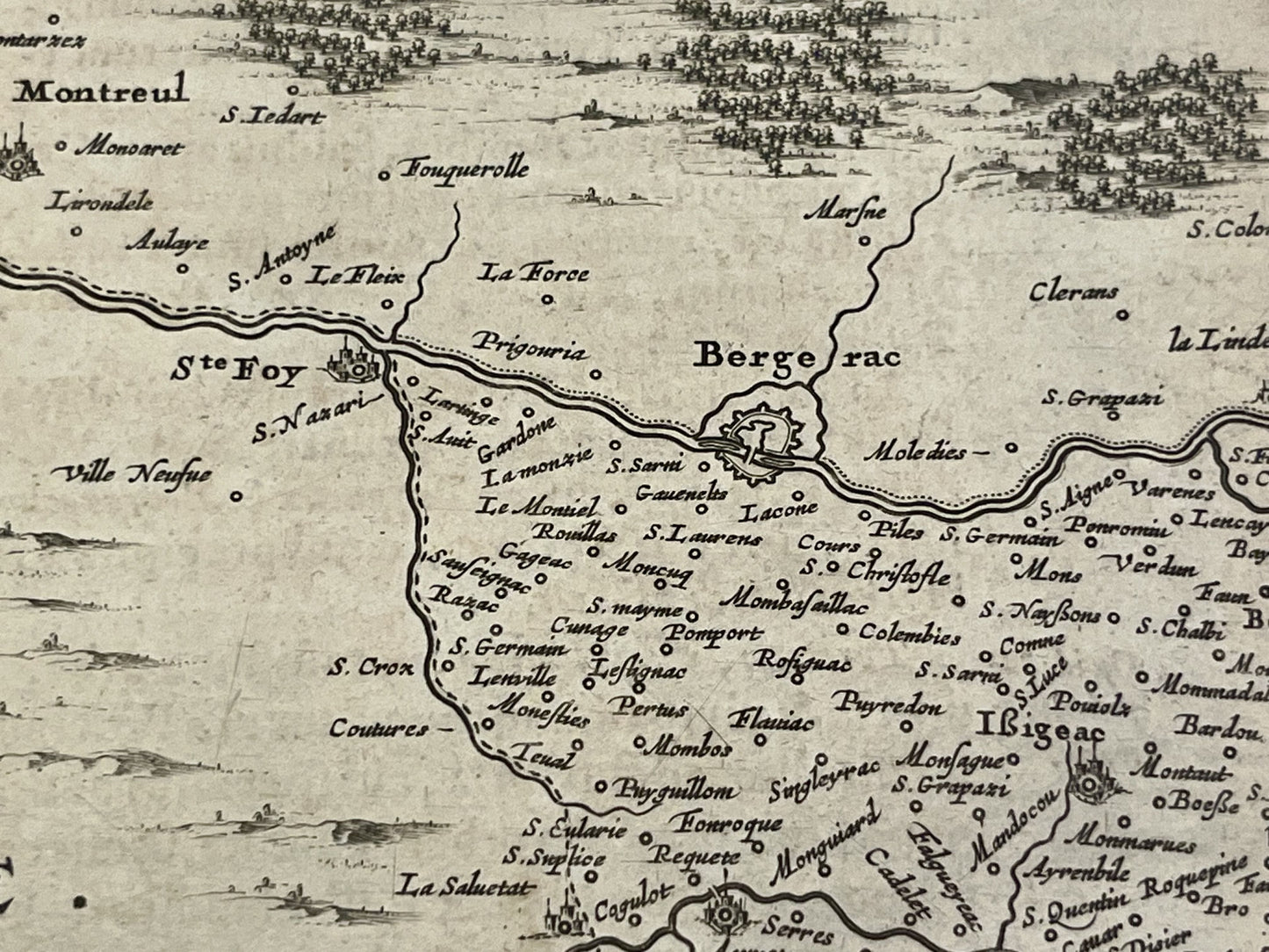 Carte geographique ancienne Perigord