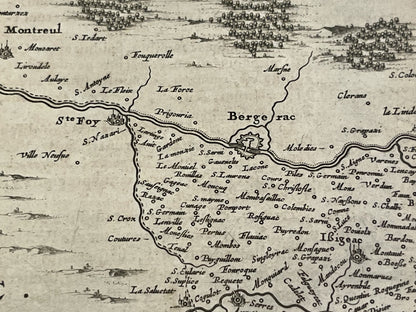 Carte geographique ancienne Perigord