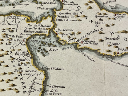 Carte geographique ancienne Pointe-a-Pitre