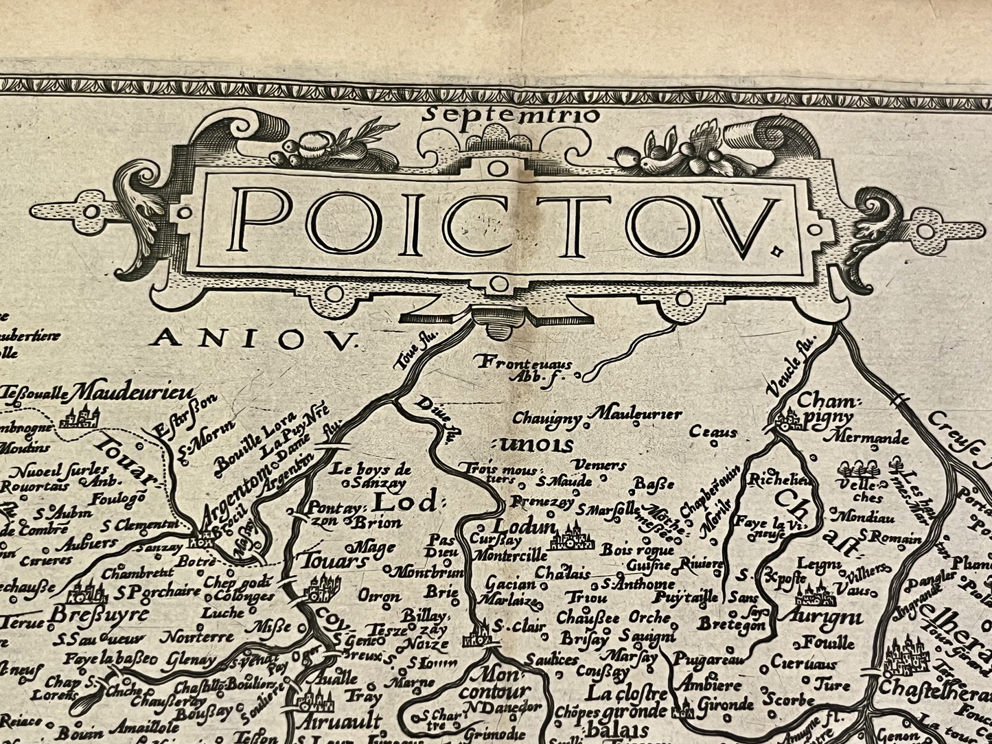 Carte geographique ancienne Poitou