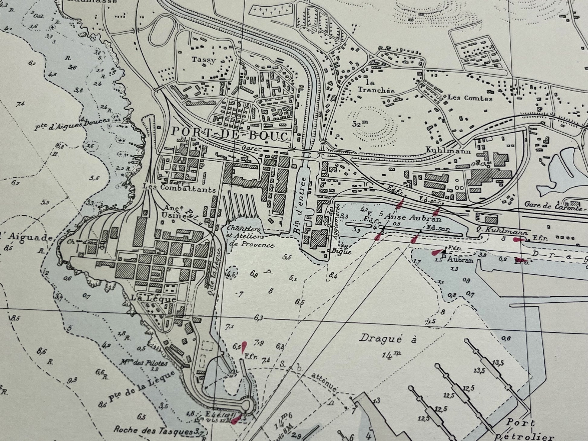 Carte geographique ancienne Port-de-Bouc