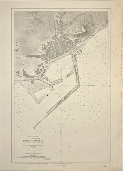 Carte geographique ancienne Port Alicante