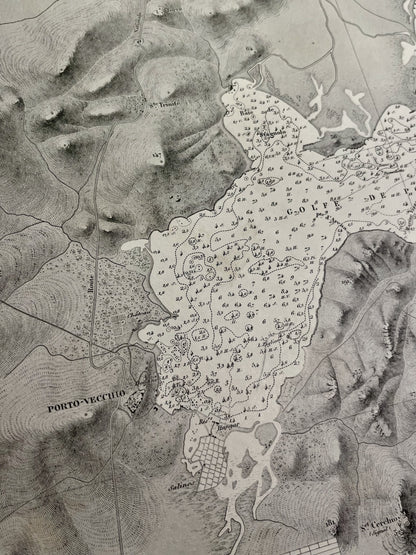 Carte geographique ancienne Porto-Vecchio