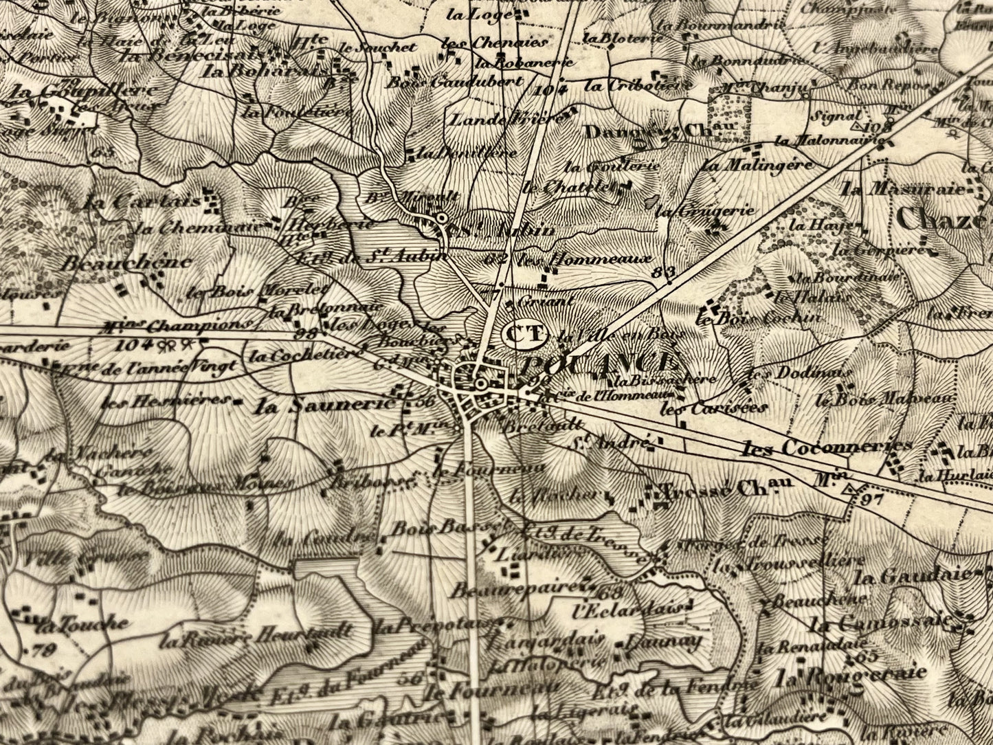Carte geographique ancienne Pouance