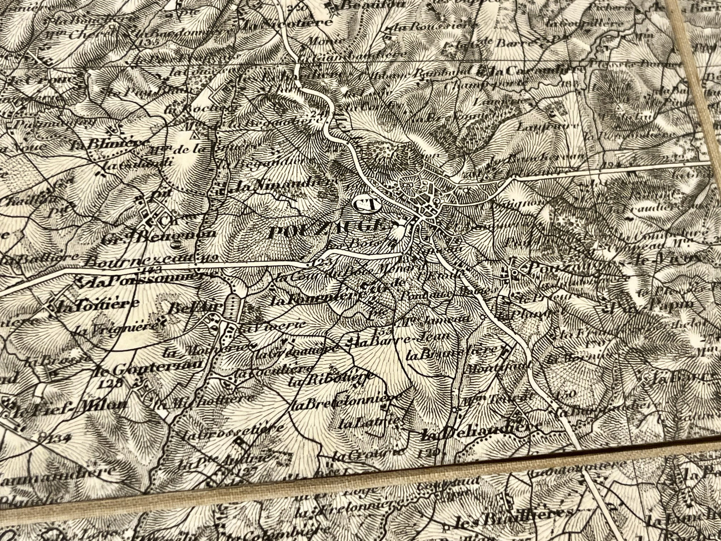Carte geographique ancienne Pouzauges