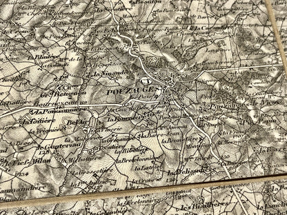 Carte geographique ancienne Pouzauges