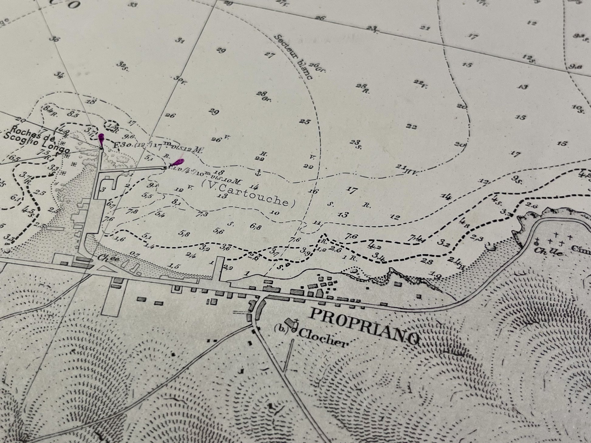 Carte geographique ancienne Propriano