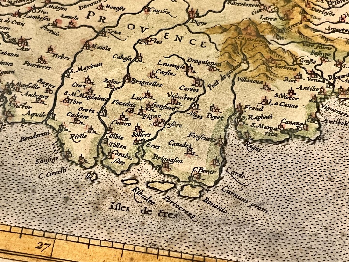 Carte geographique ancienne Provence par Mercator