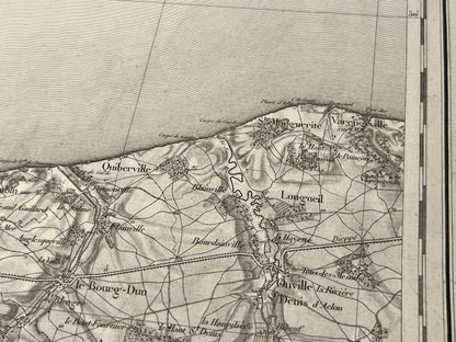 Carte geographique ancienne Quiberville-sur-Mer