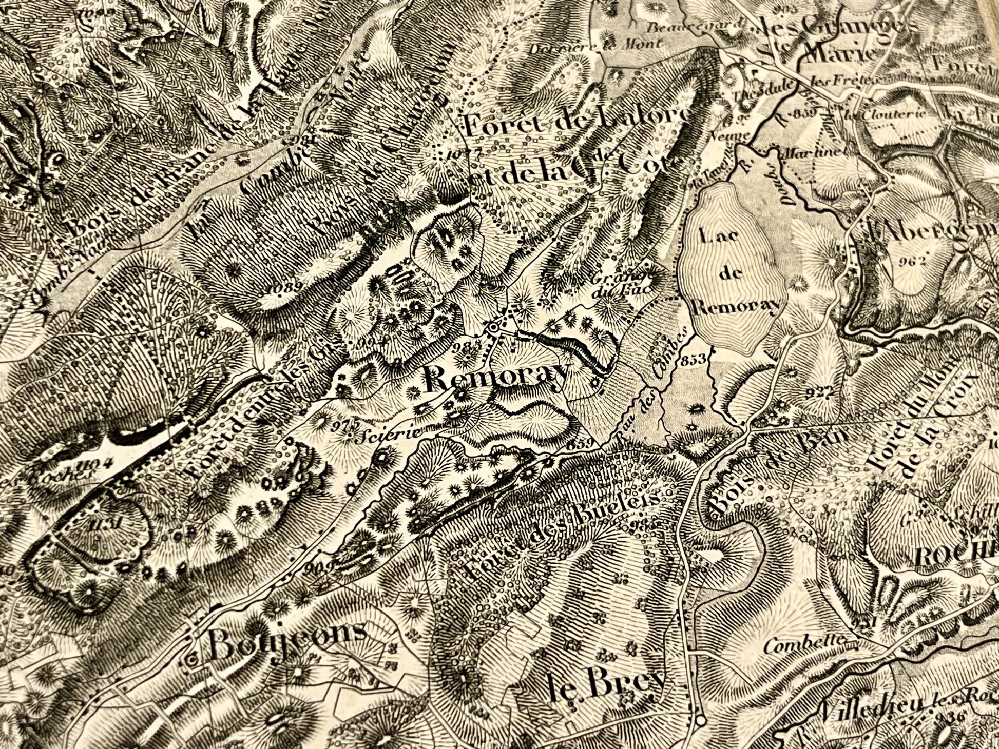 Carte geographique ancienne Remoray