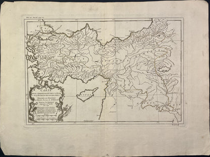 Carte geographique ancienne Retraite des Dix-Mille
