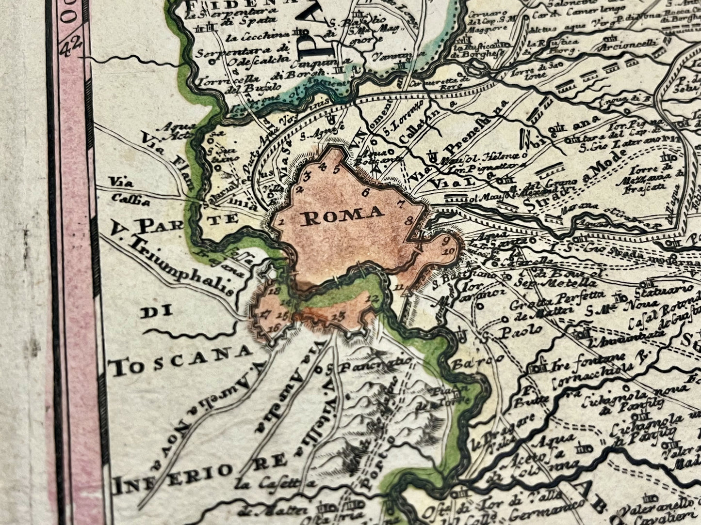 Carte geographique ancienne Rome Latium