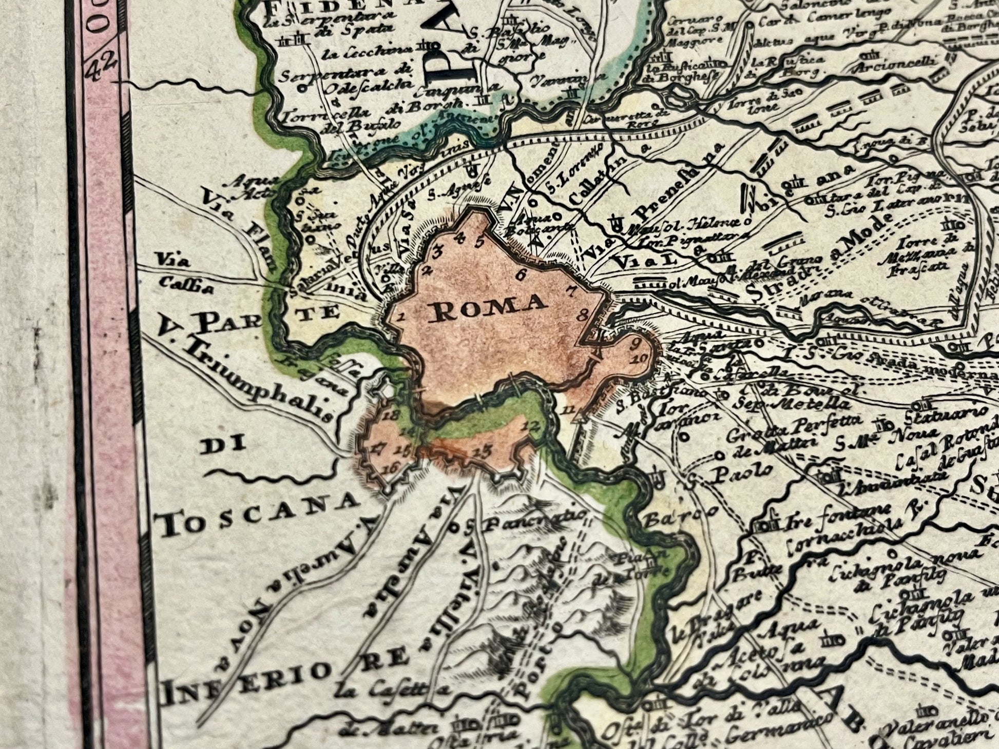 Carte geographique ancienne Rome Latium