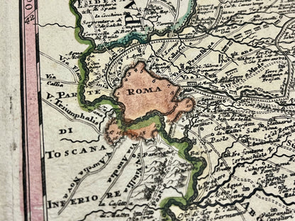 Carte geographique ancienne Rome Latium