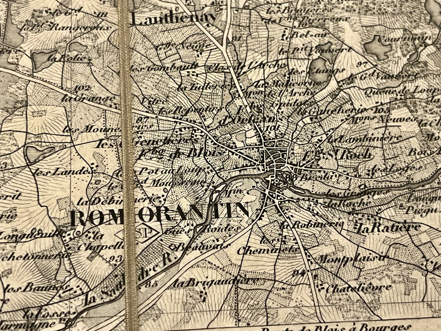 Carte geographique ancienne Romorantin