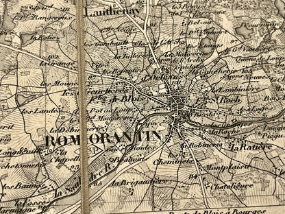 Carte geographique ancienne Romorantin