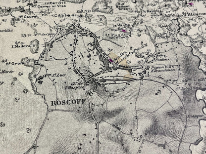 Carte geographique ancienne Roscoff