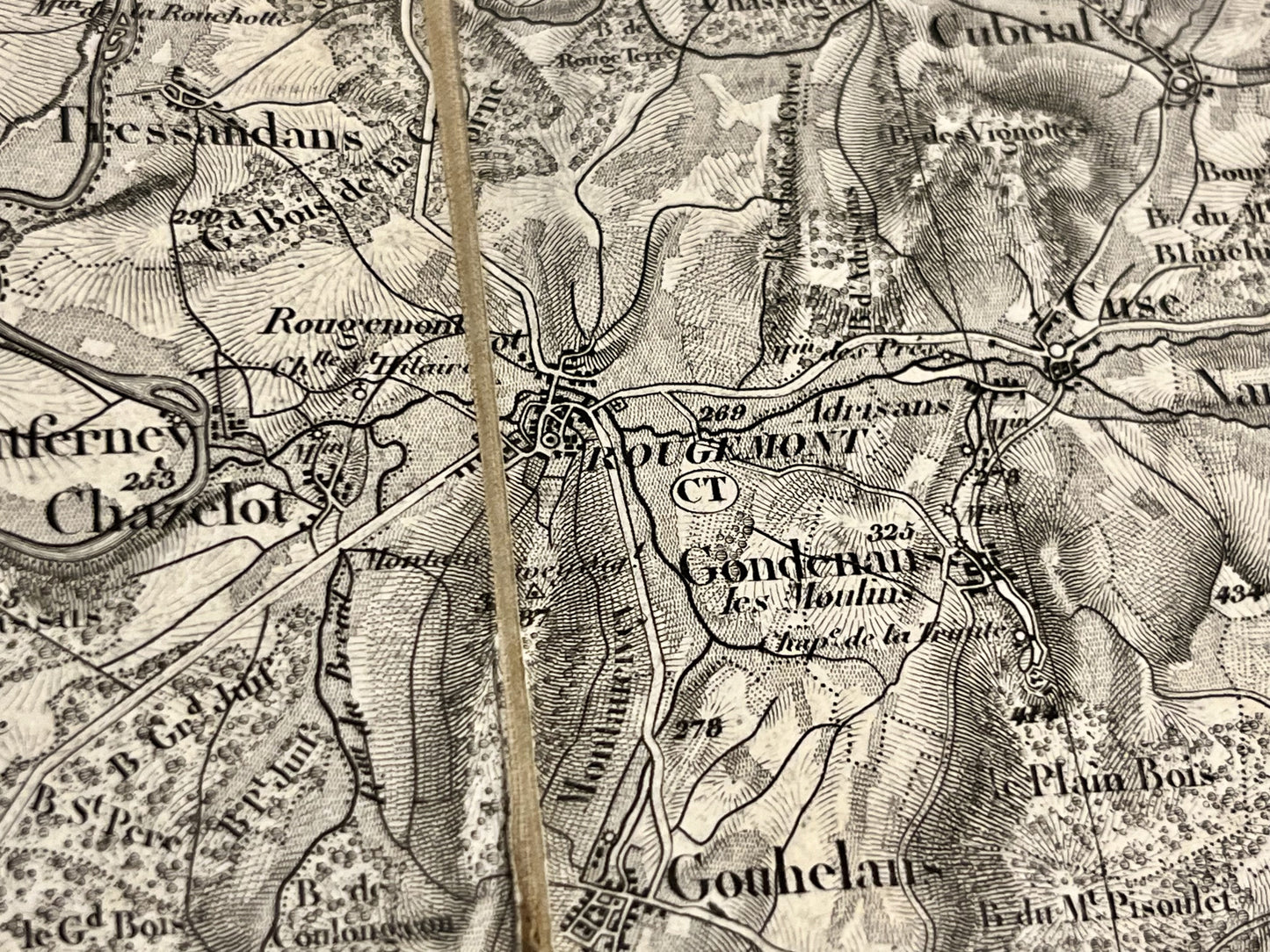 Carte geographique ancienne Rougemont