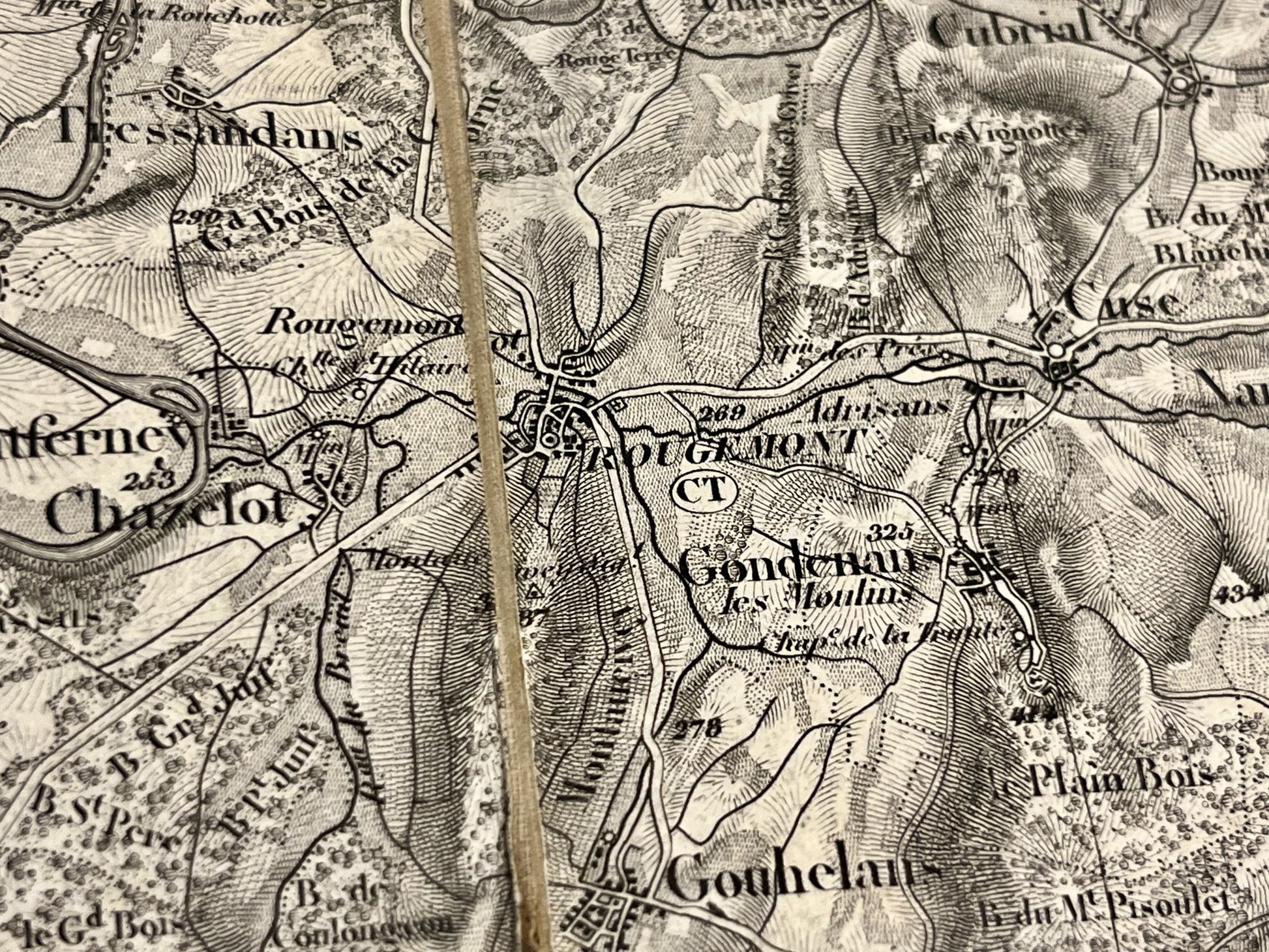 Carte geographique ancienne Rougemont