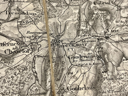 Carte geographique ancienne Rougemont